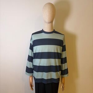 ASOS Men's Oversized 3/4 Sleeve Striped Shirt - Size M